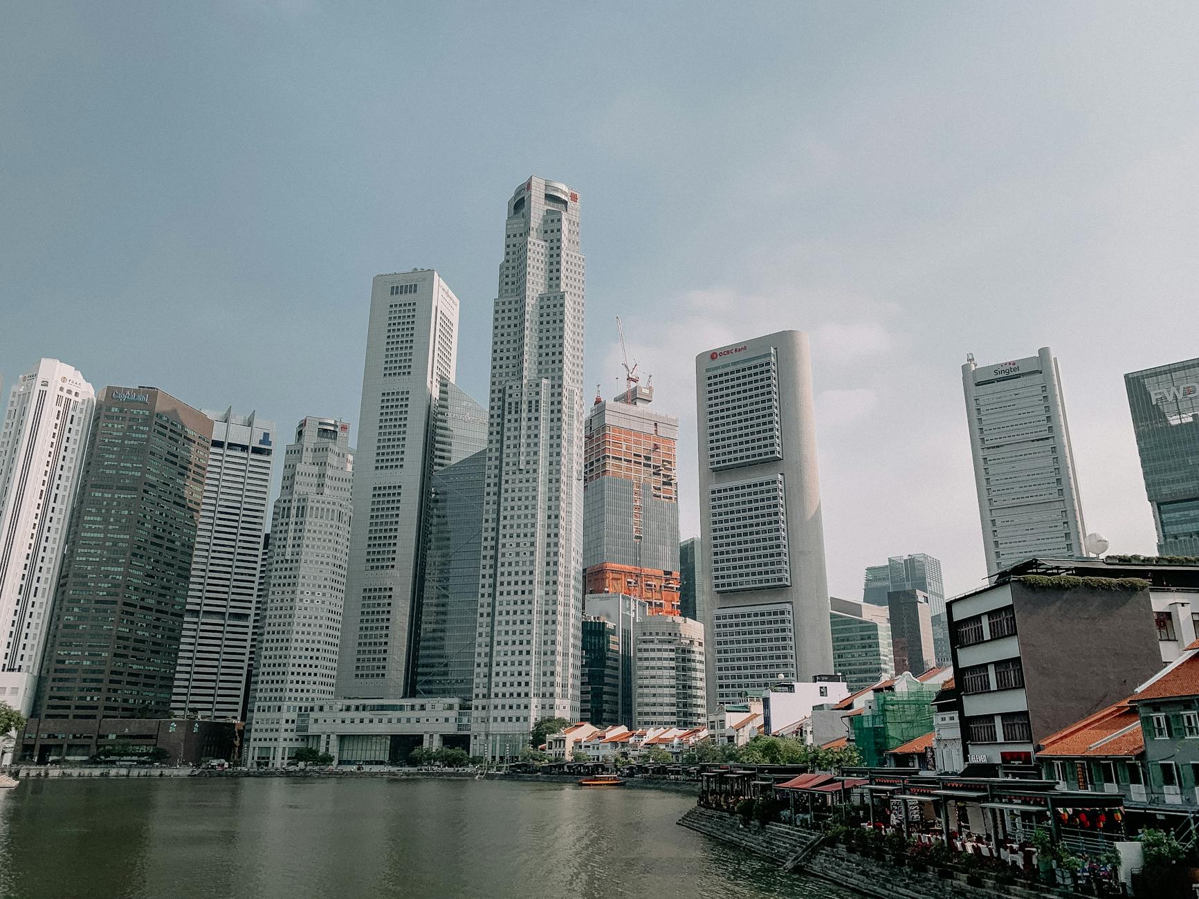 modern buildings in downtown of megapolis